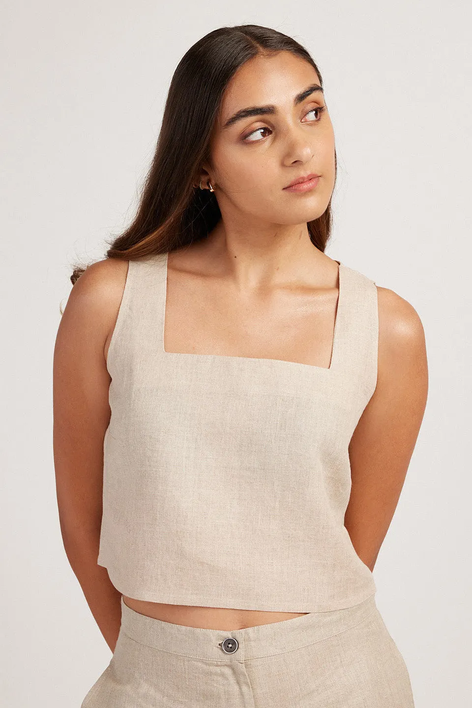 The Linen Crop Tank