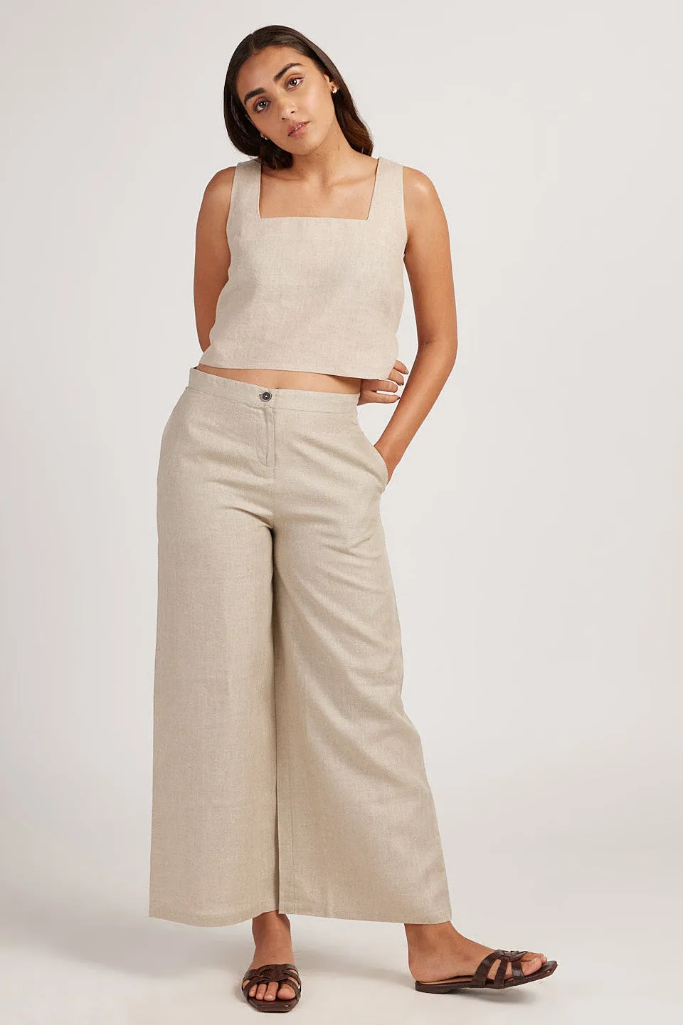 The Linen Crop Tank