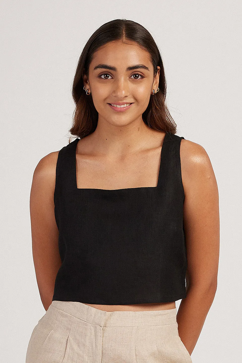 The Linen Crop Tank