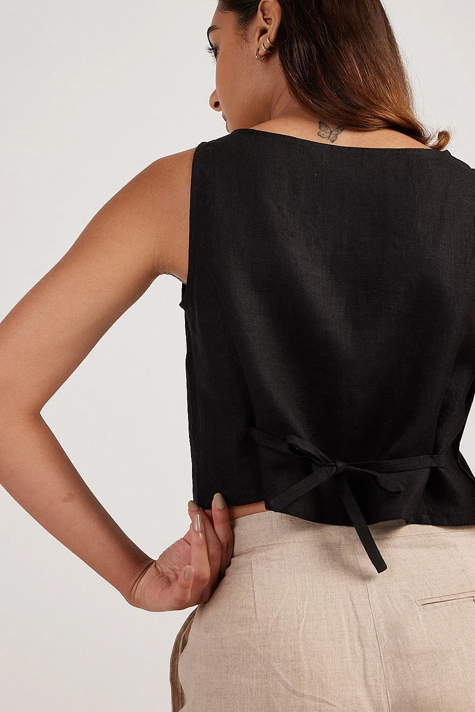 The Linen Crop Tank