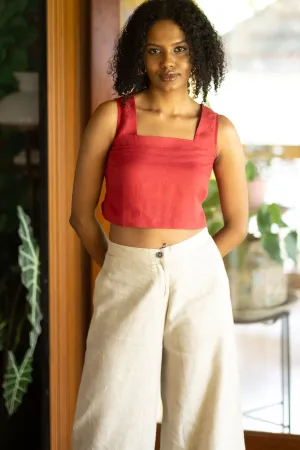 The Linen Crop Tank