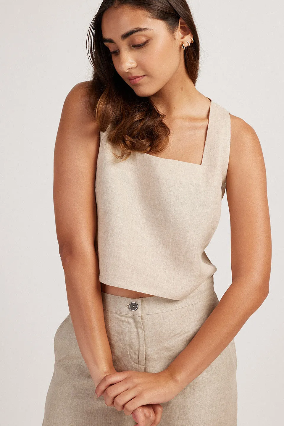 The Linen Crop Tank