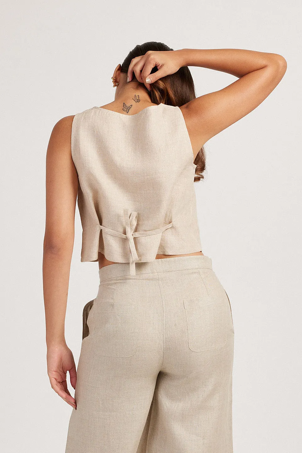The Linen Crop Tank