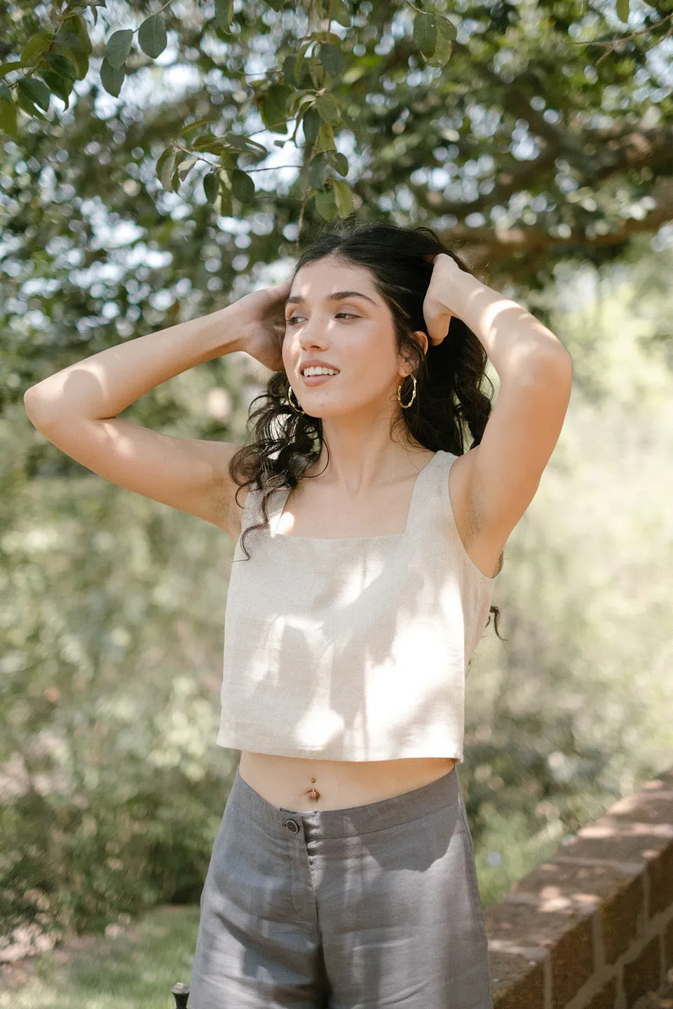 The Linen Crop Tank