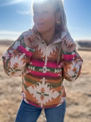 The Slade Aztec Henley Woven Pullover