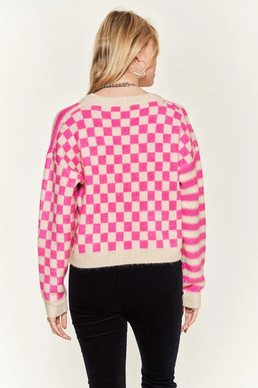 The Trend Pattern Sweater Cardigan