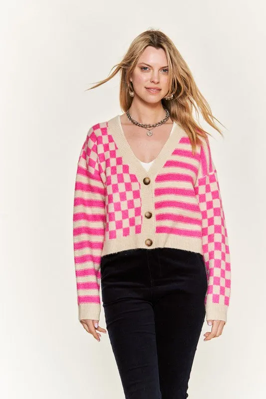 The Trend Pattern Sweater Cardigan