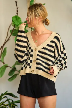 The Trend Pattern Sweater Cardigan
