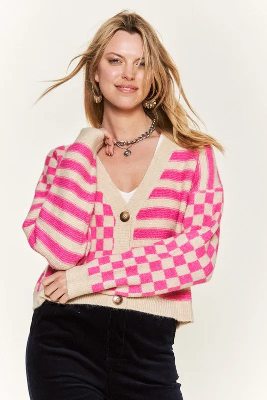 The Trend Pattern Sweater Cardigan