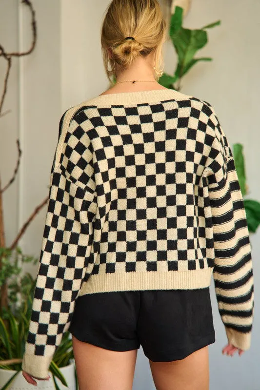 The Trend Pattern Sweater Cardigan