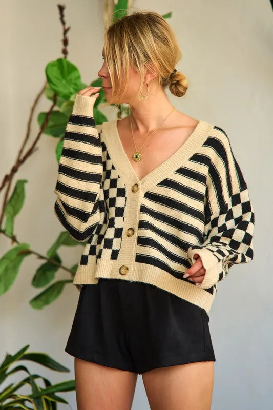 The Trend Pattern Sweater Cardigan
