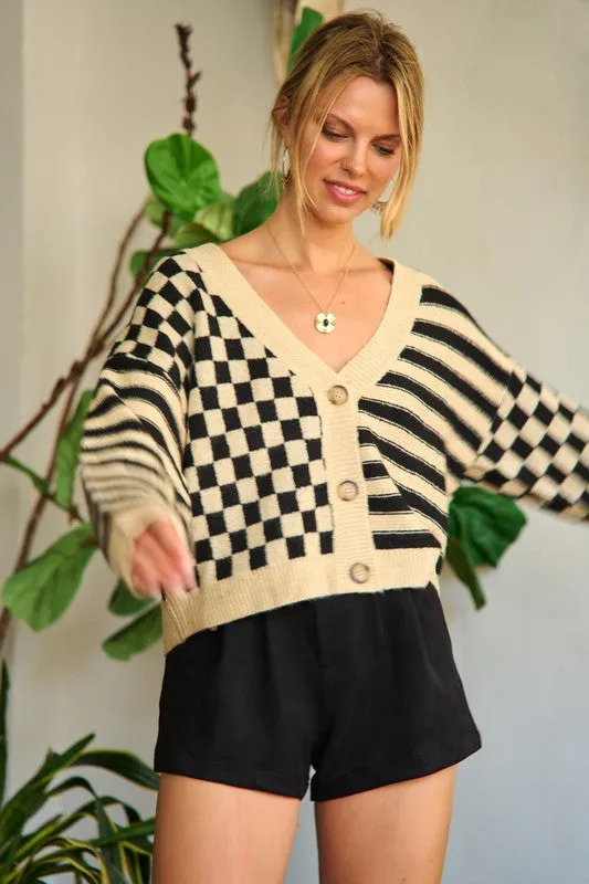 The Trend Pattern Sweater Cardigan