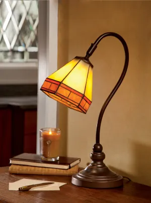 Tiffany-Style Stained Glass Mission Style Table Lamp,36223