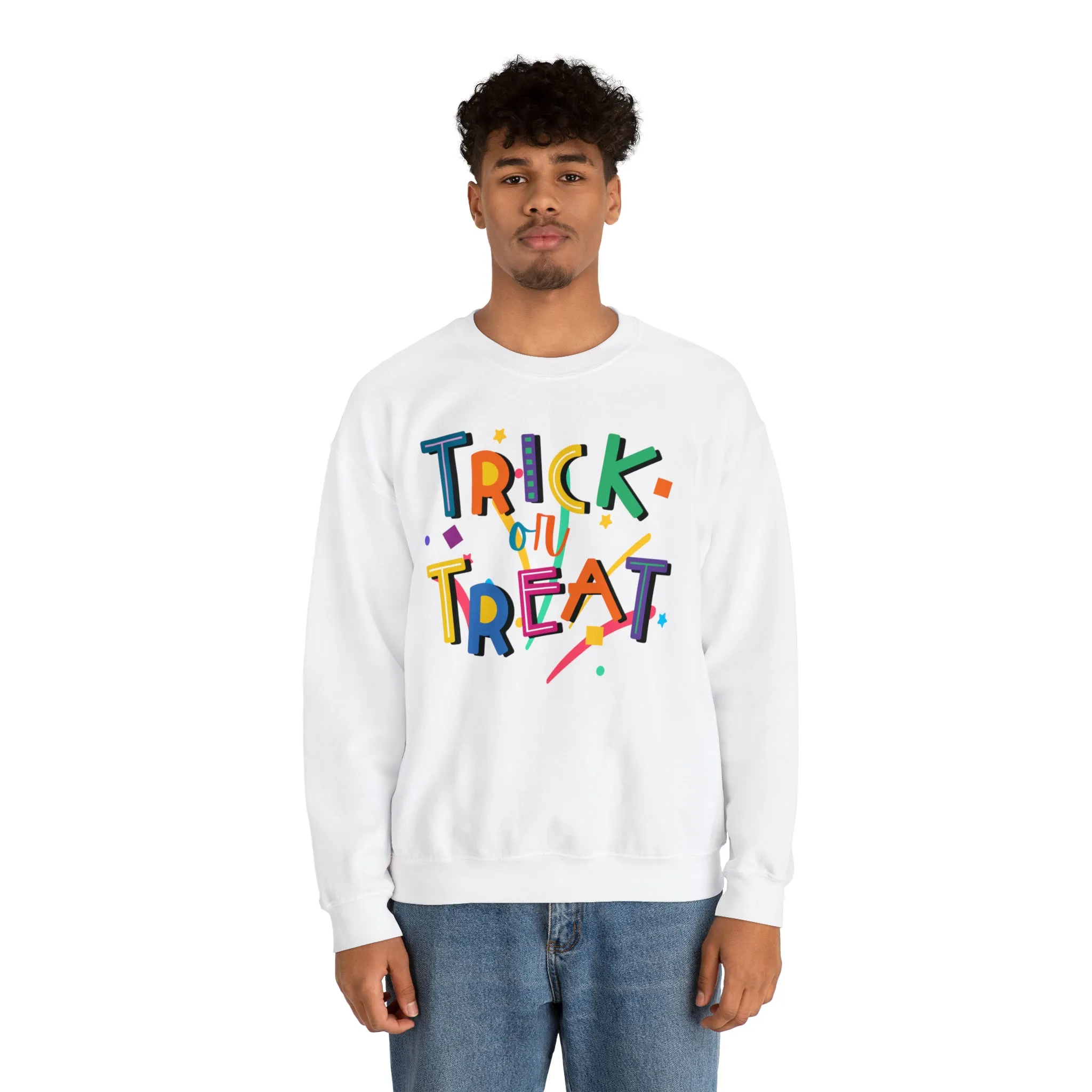 Trick or Treat Halloween Sweatshirt, Halloween Candy Sweatshirt , Funny Halloween Sweatshirt, Sweet Fall Unisex Heavy Blend
