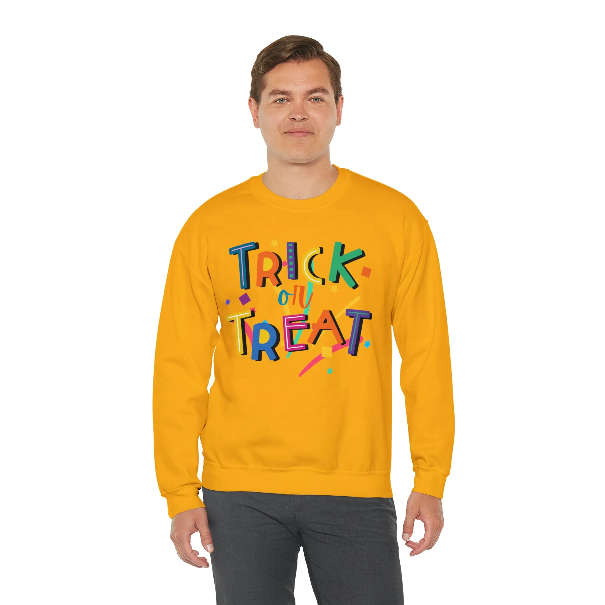 Trick or Treat Halloween Sweatshirt, Halloween Candy Sweatshirt , Funny Halloween Sweatshirt, Sweet Fall Unisex Heavy Blend