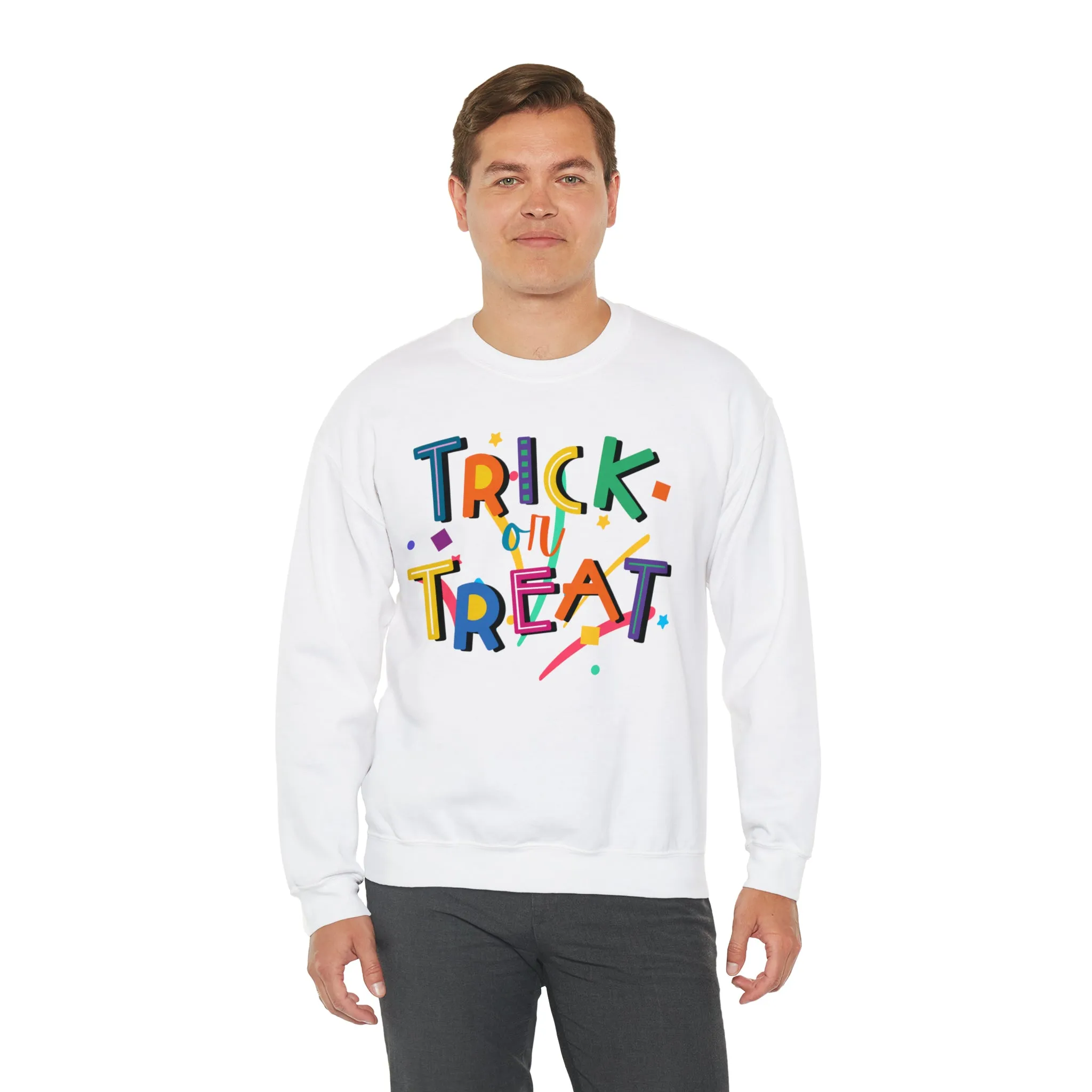 Trick or Treat Halloween Sweatshirt, Halloween Candy Sweatshirt , Funny Halloween Sweatshirt, Sweet Fall Unisex Heavy Blend
