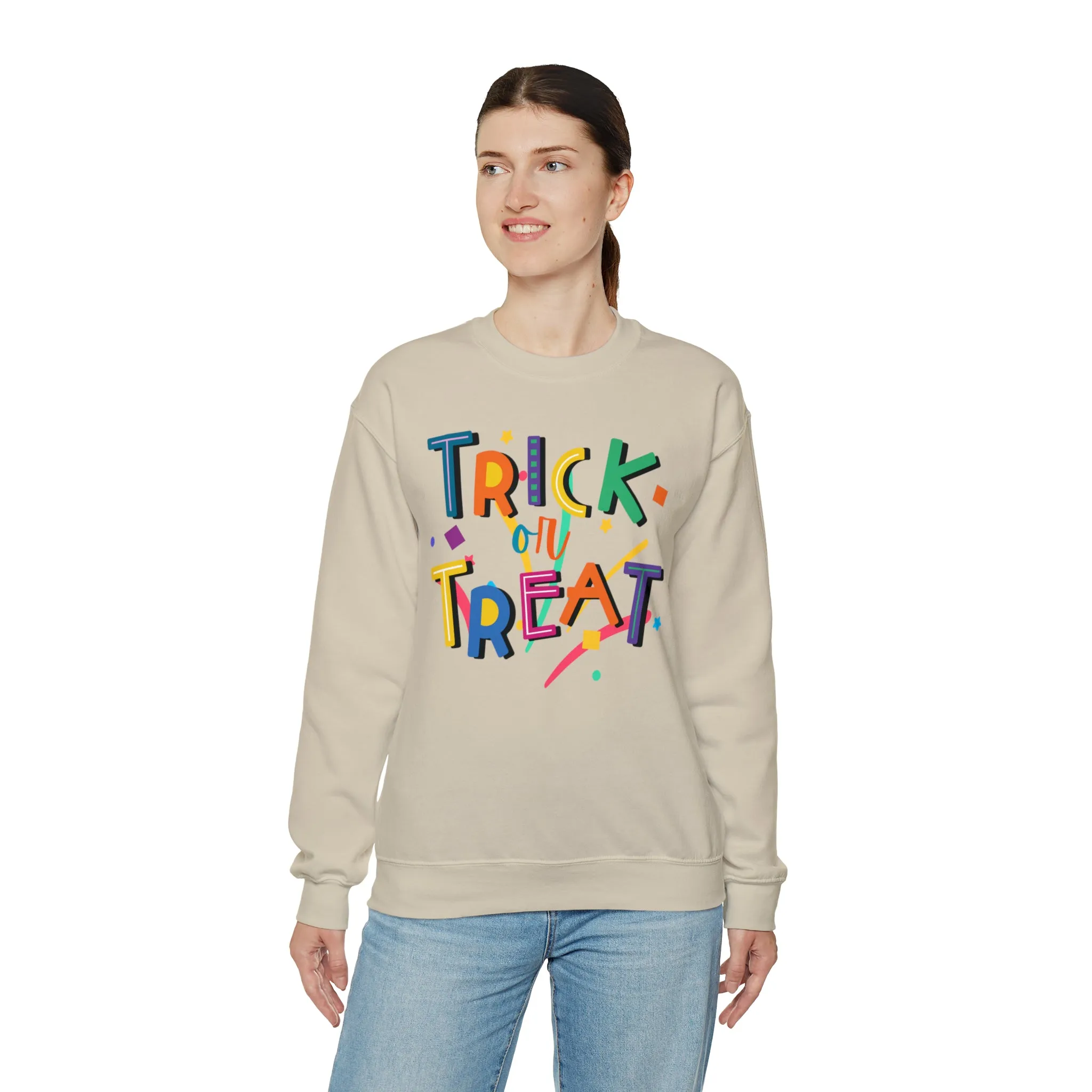 Trick or Treat Halloween Sweatshirt, Halloween Candy Sweatshirt , Funny Halloween Sweatshirt, Sweet Fall Unisex Heavy Blend