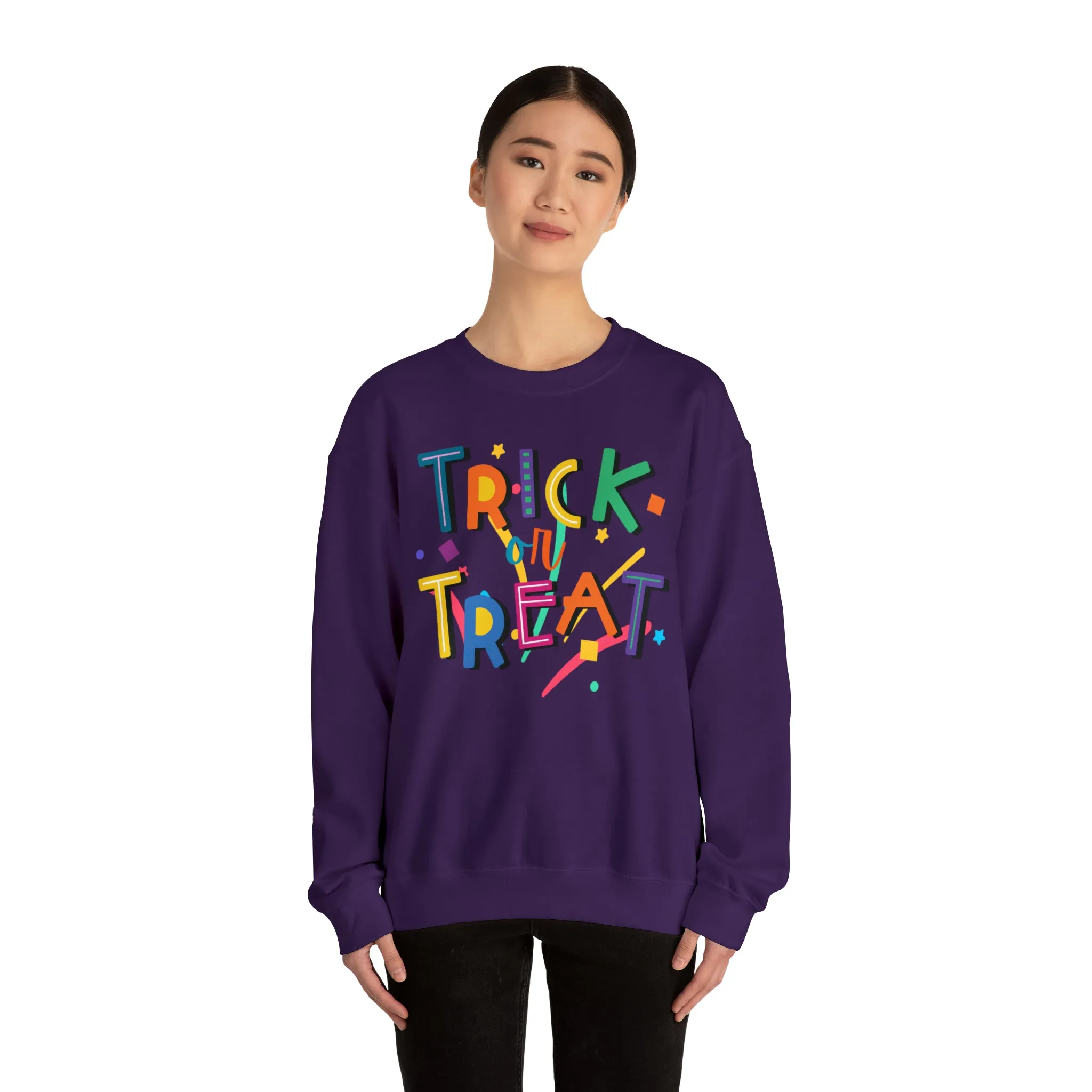 Trick or Treat Halloween Sweatshirt, Halloween Candy Sweatshirt , Funny Halloween Sweatshirt, Sweet Fall Unisex Heavy Blend