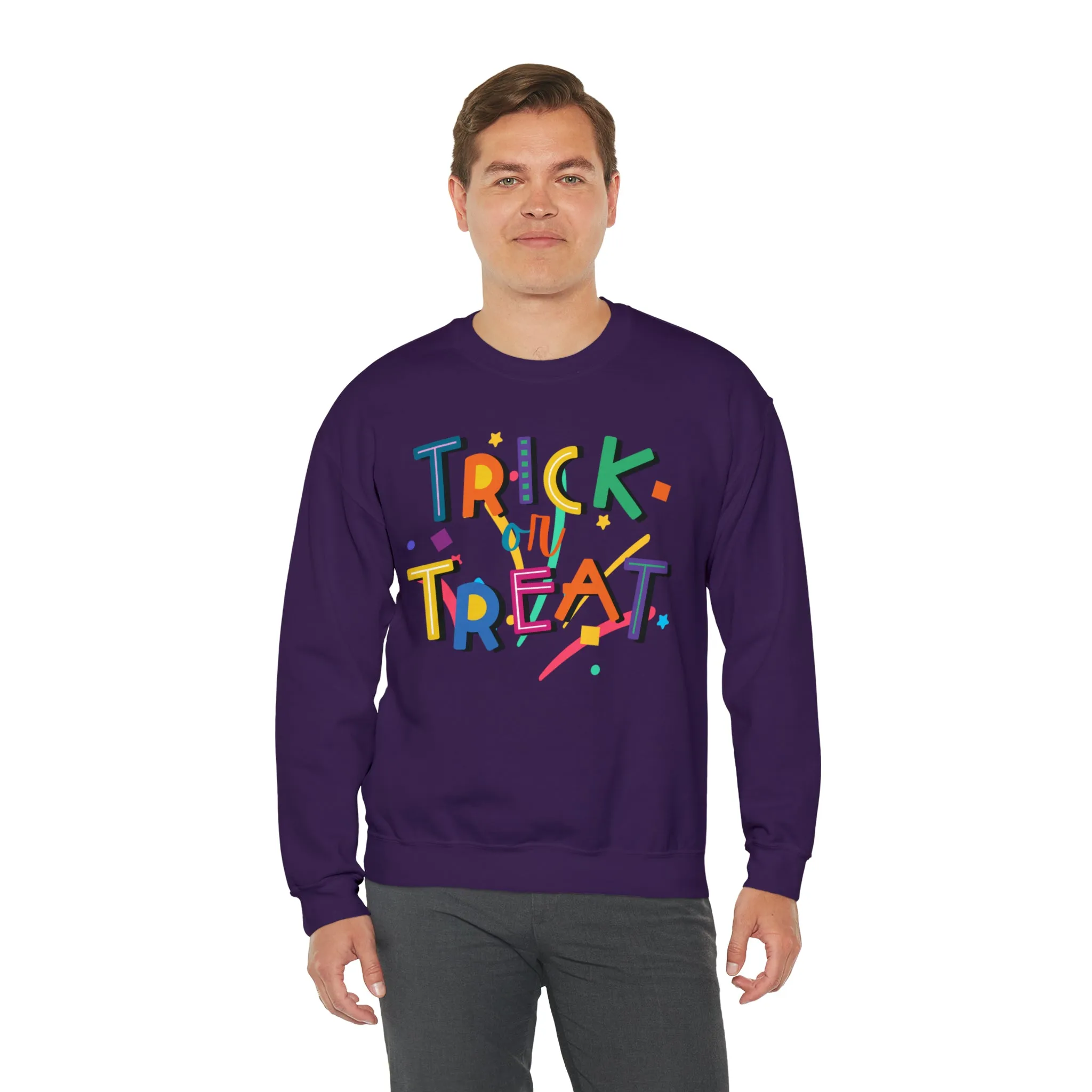 Trick or Treat Halloween Sweatshirt, Halloween Candy Sweatshirt , Funny Halloween Sweatshirt, Sweet Fall Unisex Heavy Blend
