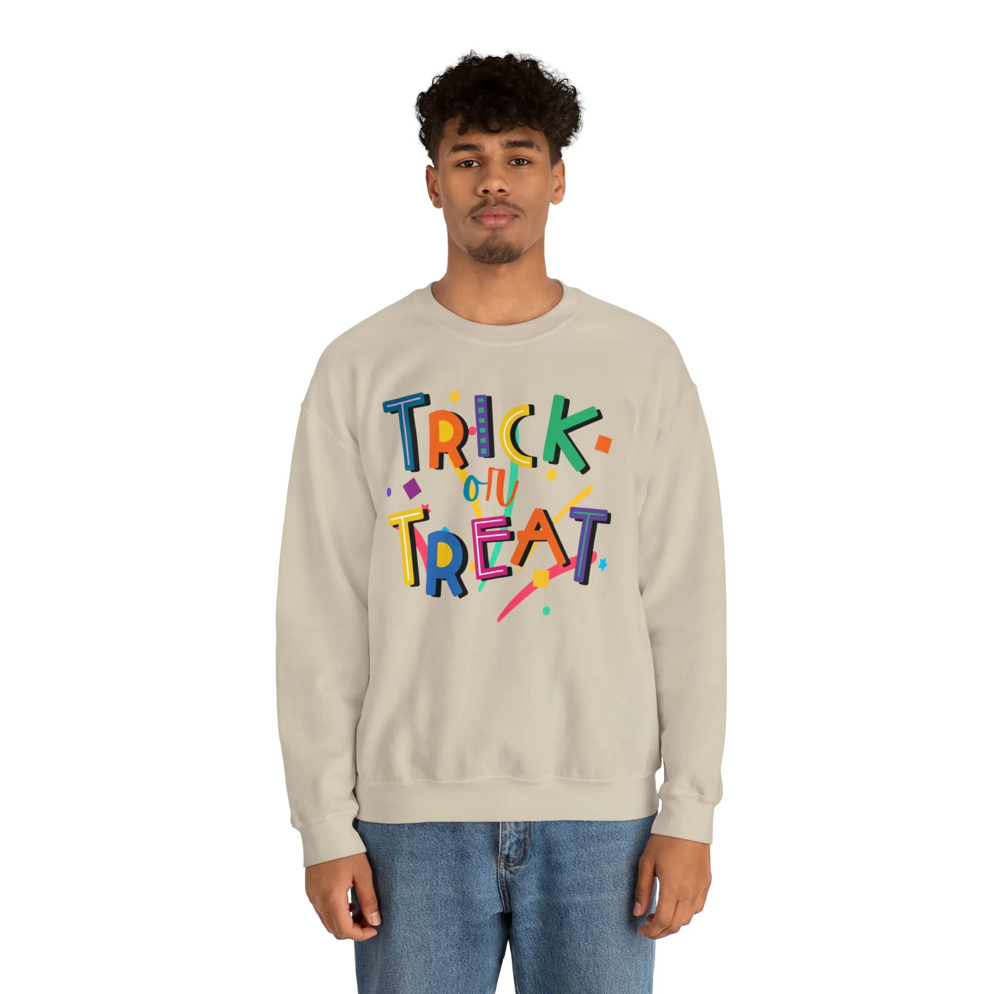 Trick or Treat Halloween Sweatshirt, Halloween Candy Sweatshirt , Funny Halloween Sweatshirt, Sweet Fall Unisex Heavy Blend