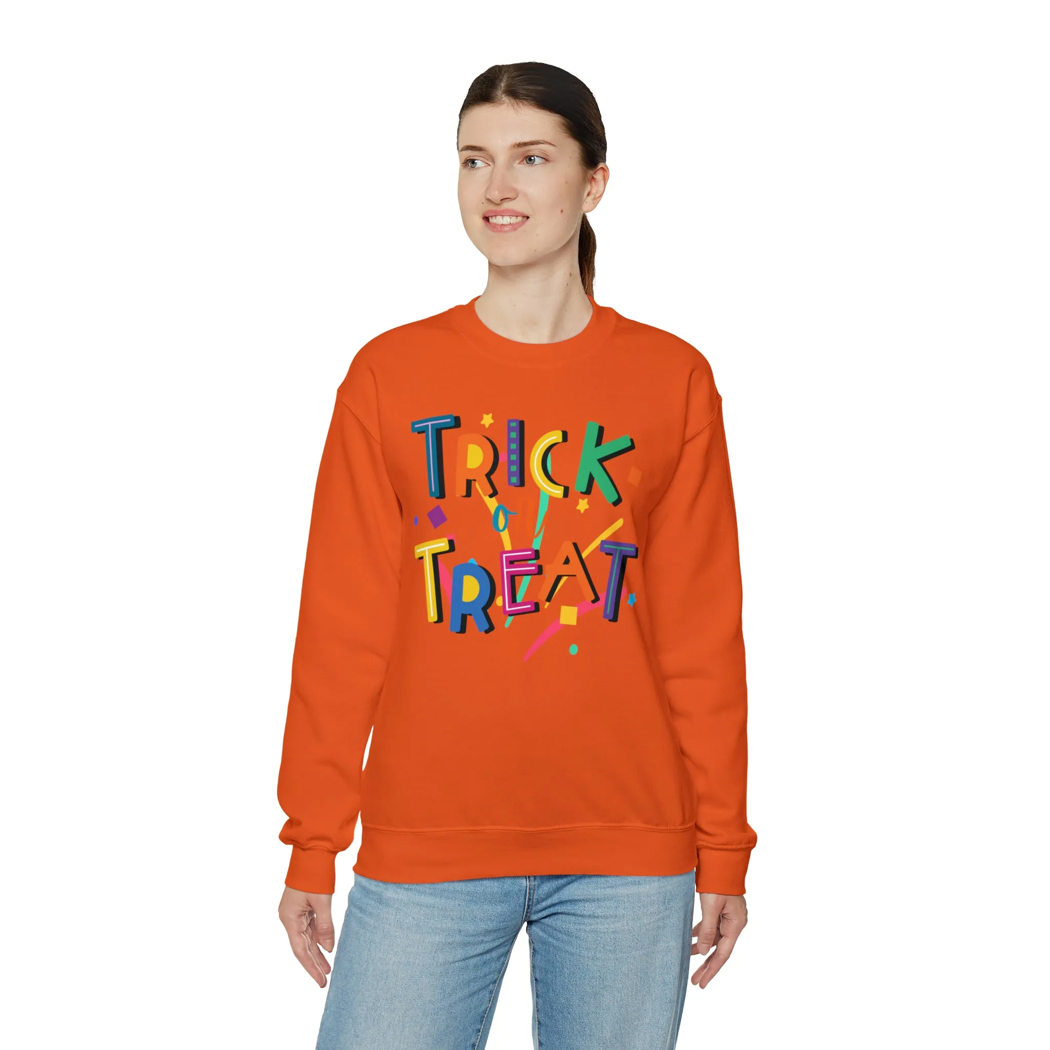Trick or Treat Halloween Sweatshirt, Halloween Candy Sweatshirt , Funny Halloween Sweatshirt, Sweet Fall Unisex Heavy Blend