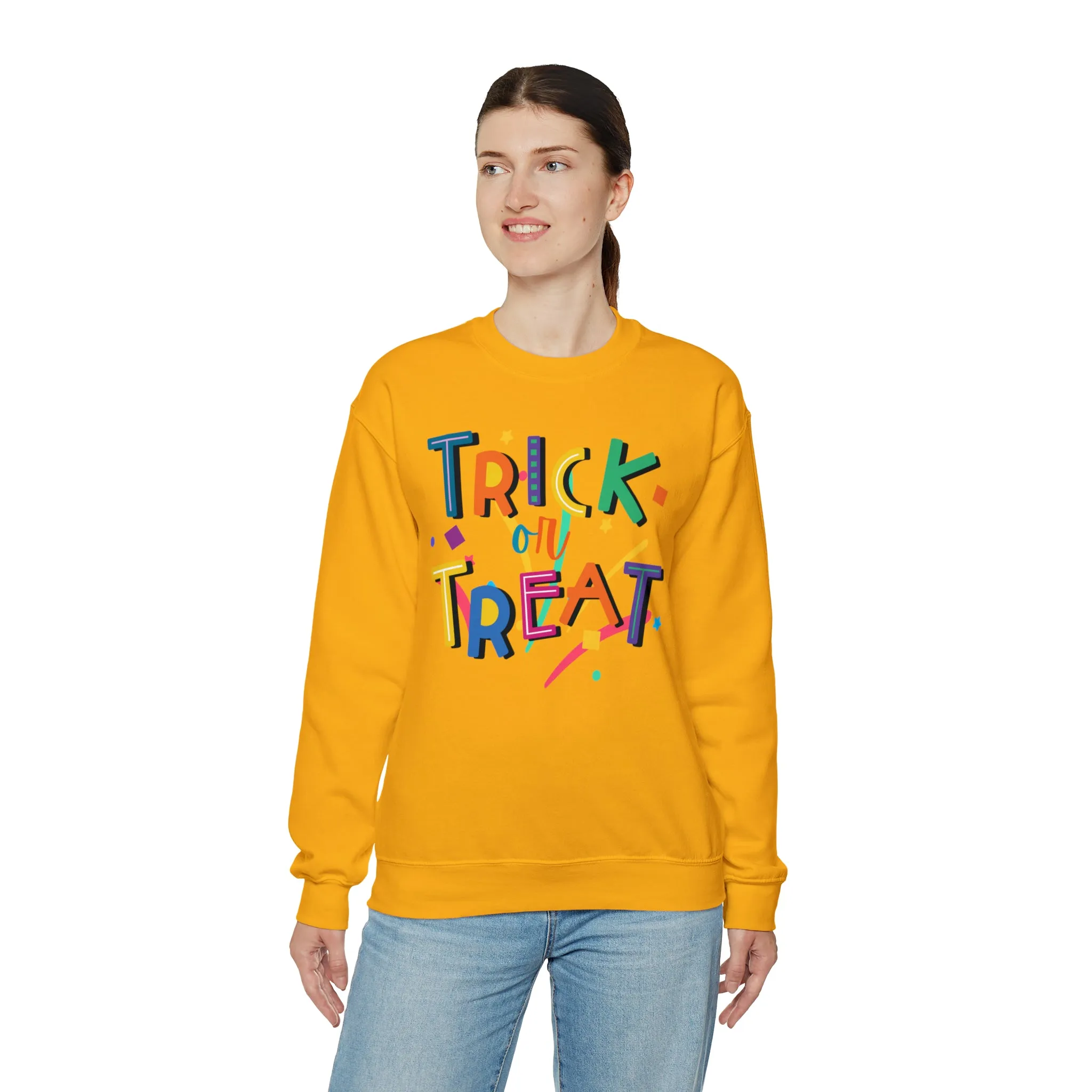 Trick or Treat Halloween Sweatshirt, Halloween Candy Sweatshirt , Funny Halloween Sweatshirt, Sweet Fall Unisex Heavy Blend