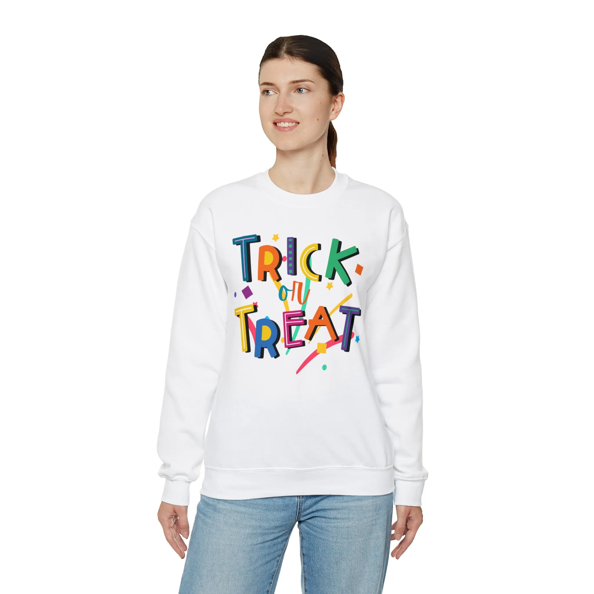 Trick or Treat Halloween Sweatshirt, Halloween Candy Sweatshirt , Funny Halloween Sweatshirt, Sweet Fall Unisex Heavy Blend
