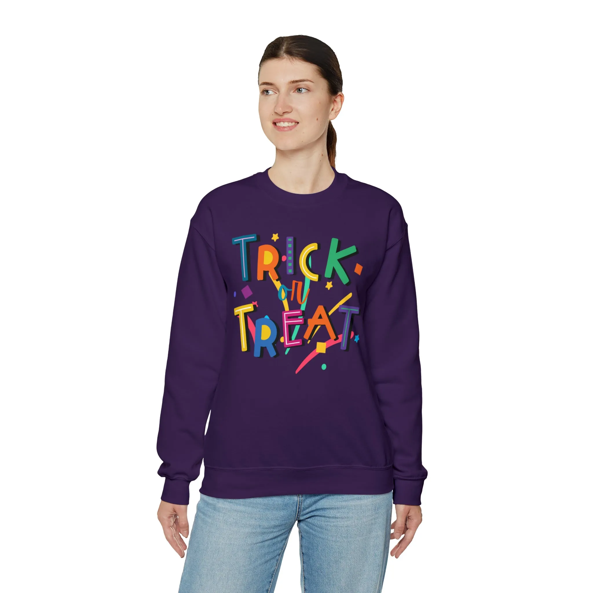 Trick or Treat Halloween Sweatshirt, Halloween Candy Sweatshirt , Funny Halloween Sweatshirt, Sweet Fall Unisex Heavy Blend