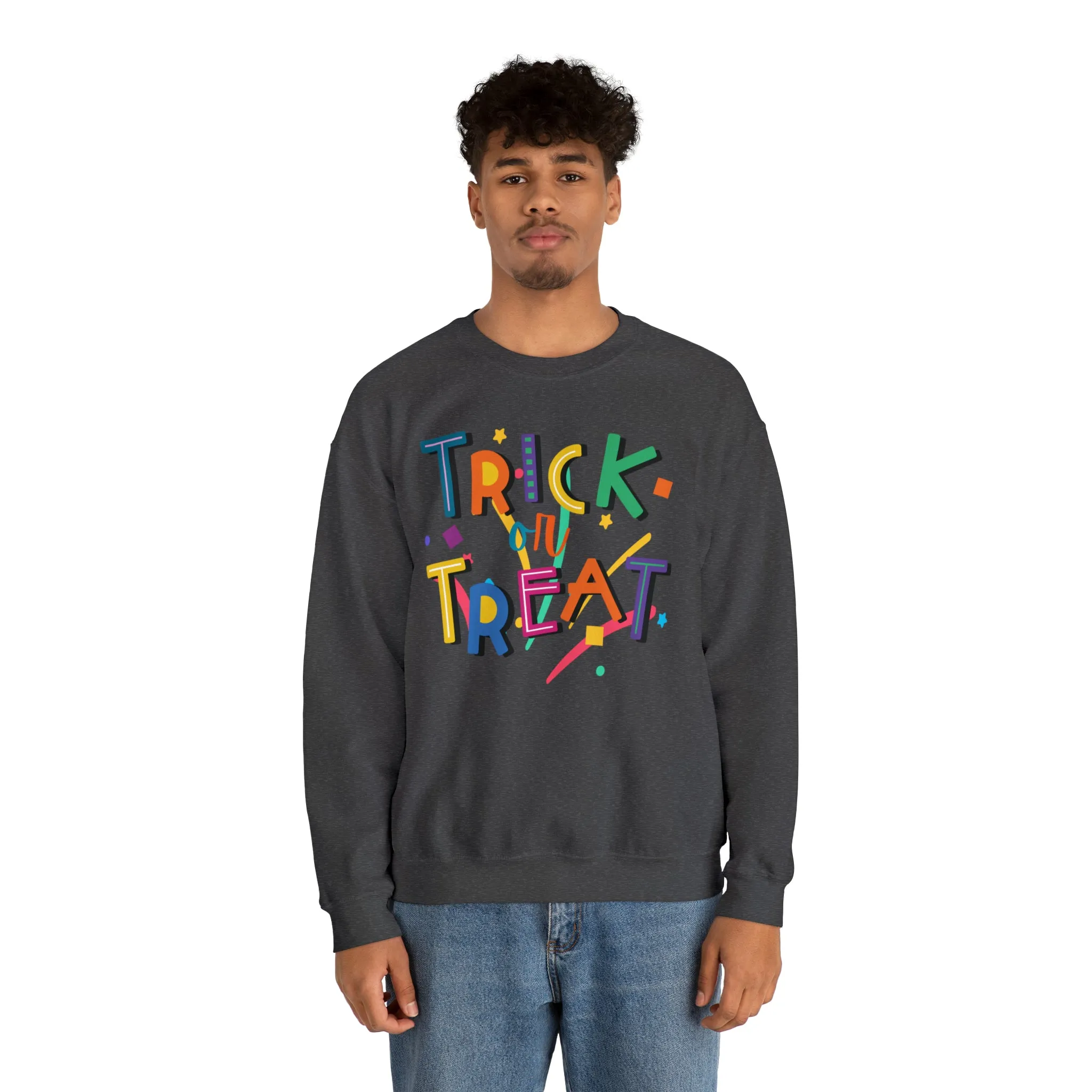 Trick or Treat Halloween Sweatshirt, Halloween Candy Sweatshirt , Funny Halloween Sweatshirt, Sweet Fall Unisex Heavy Blend