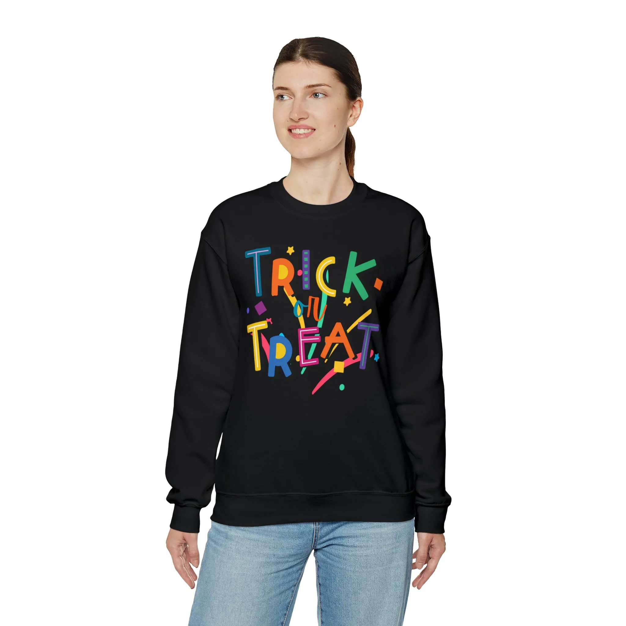 Trick or Treat Halloween Sweatshirt, Halloween Candy Sweatshirt , Funny Halloween Sweatshirt, Sweet Fall Unisex Heavy Blend