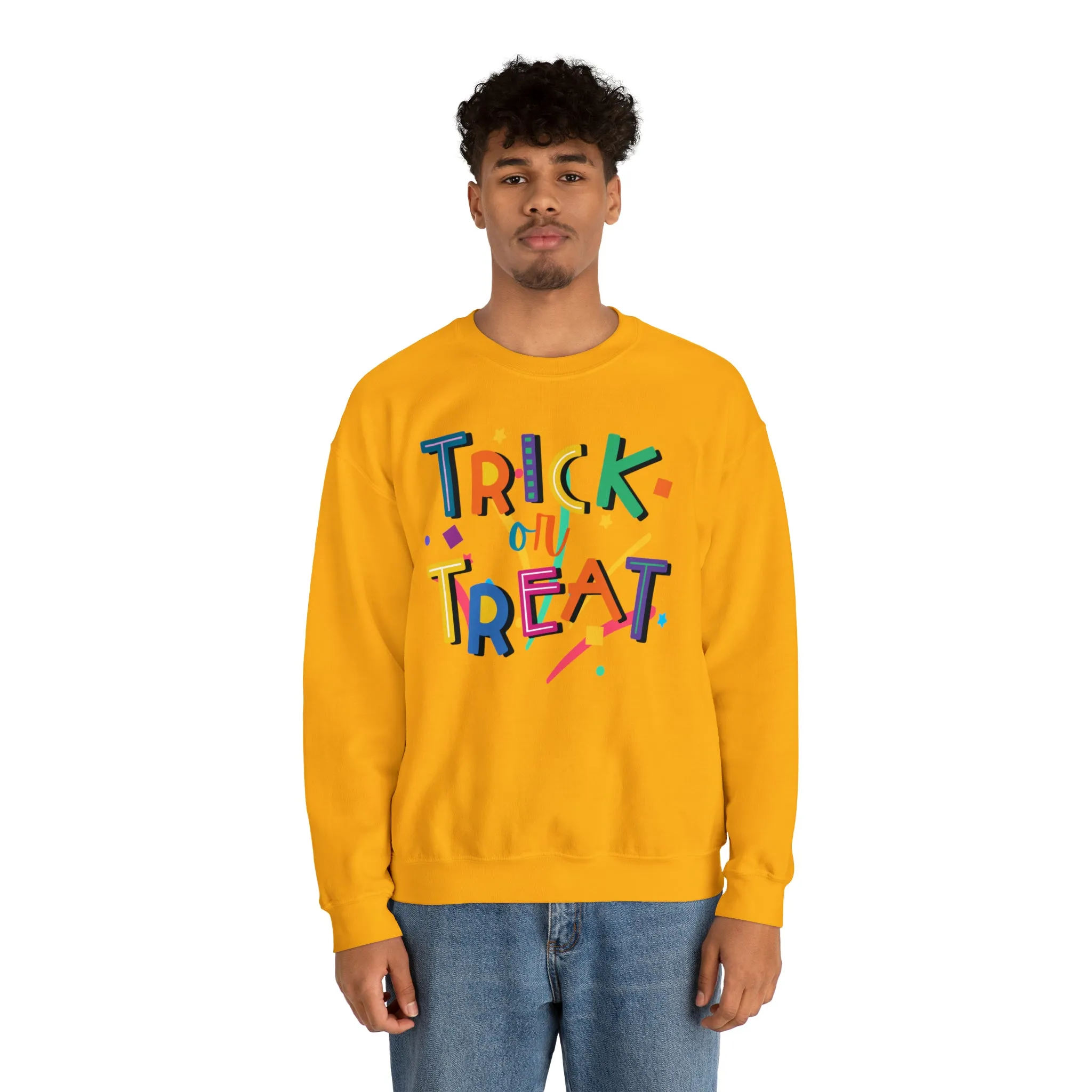 Trick or Treat Halloween Sweatshirt, Halloween Candy Sweatshirt , Funny Halloween Sweatshirt, Sweet Fall Unisex Heavy Blend