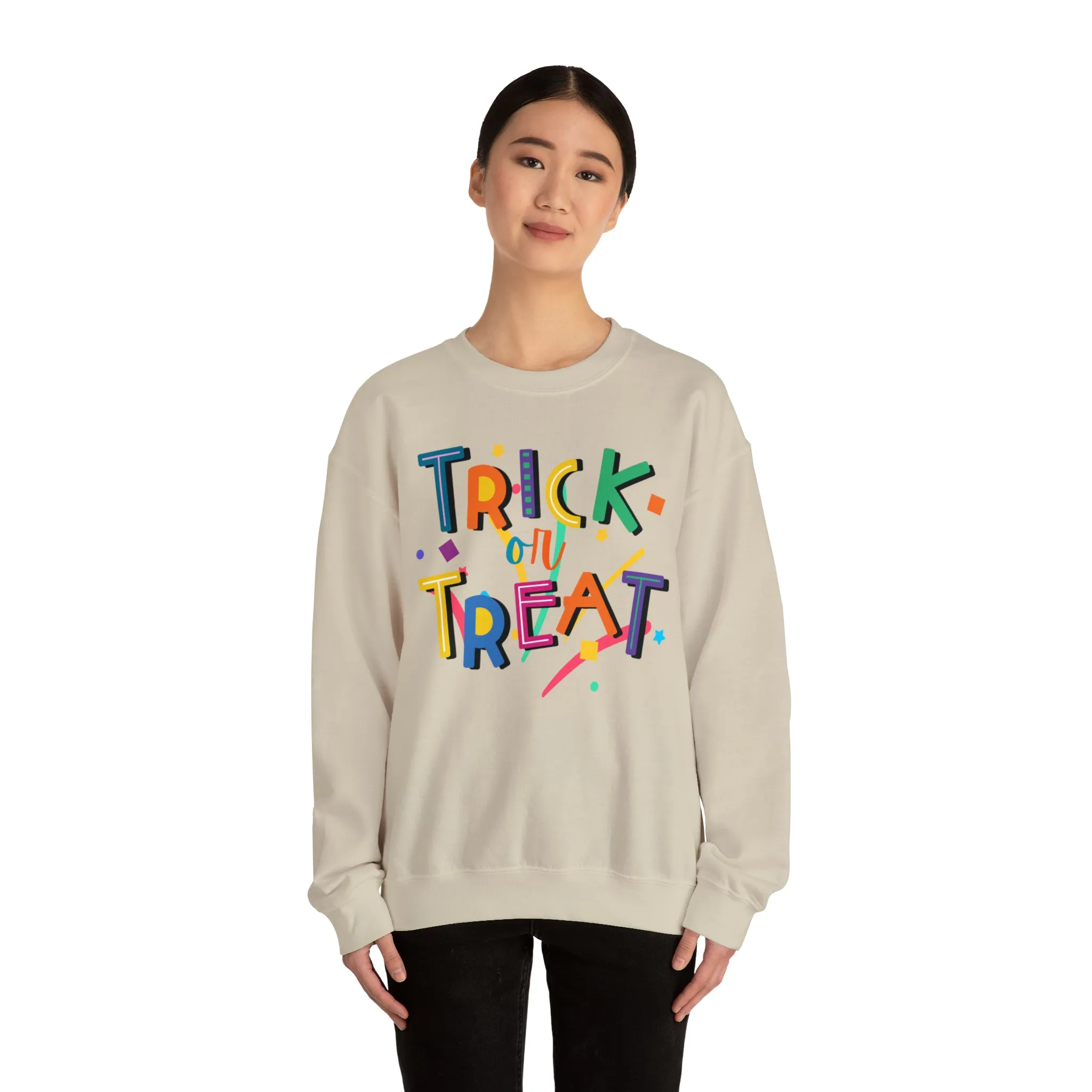 Trick or Treat Halloween Sweatshirt, Halloween Candy Sweatshirt , Funny Halloween Sweatshirt, Sweet Fall Unisex Heavy Blend