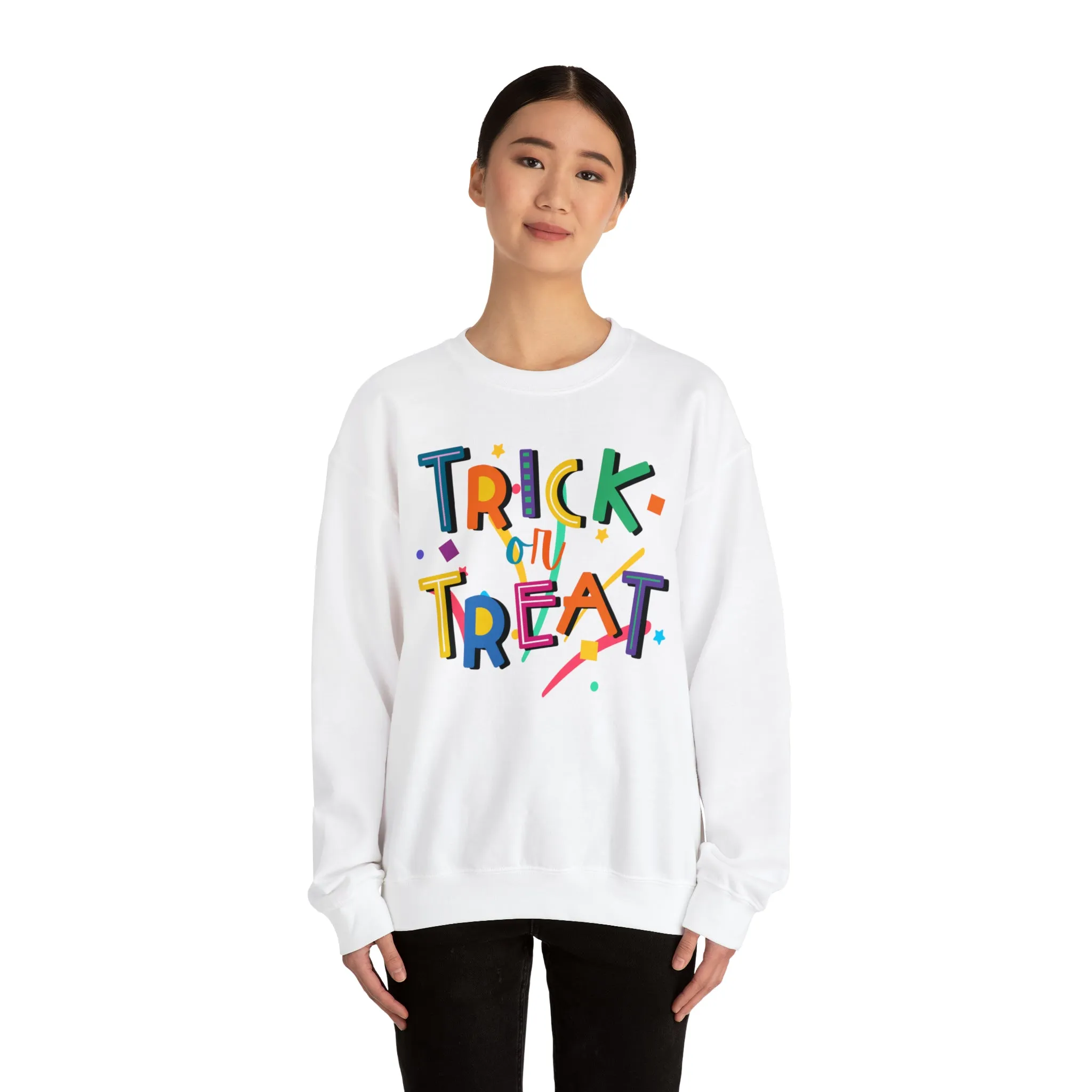 Trick or Treat Halloween Sweatshirt, Halloween Candy Sweatshirt , Funny Halloween Sweatshirt, Sweet Fall Unisex Heavy Blend
