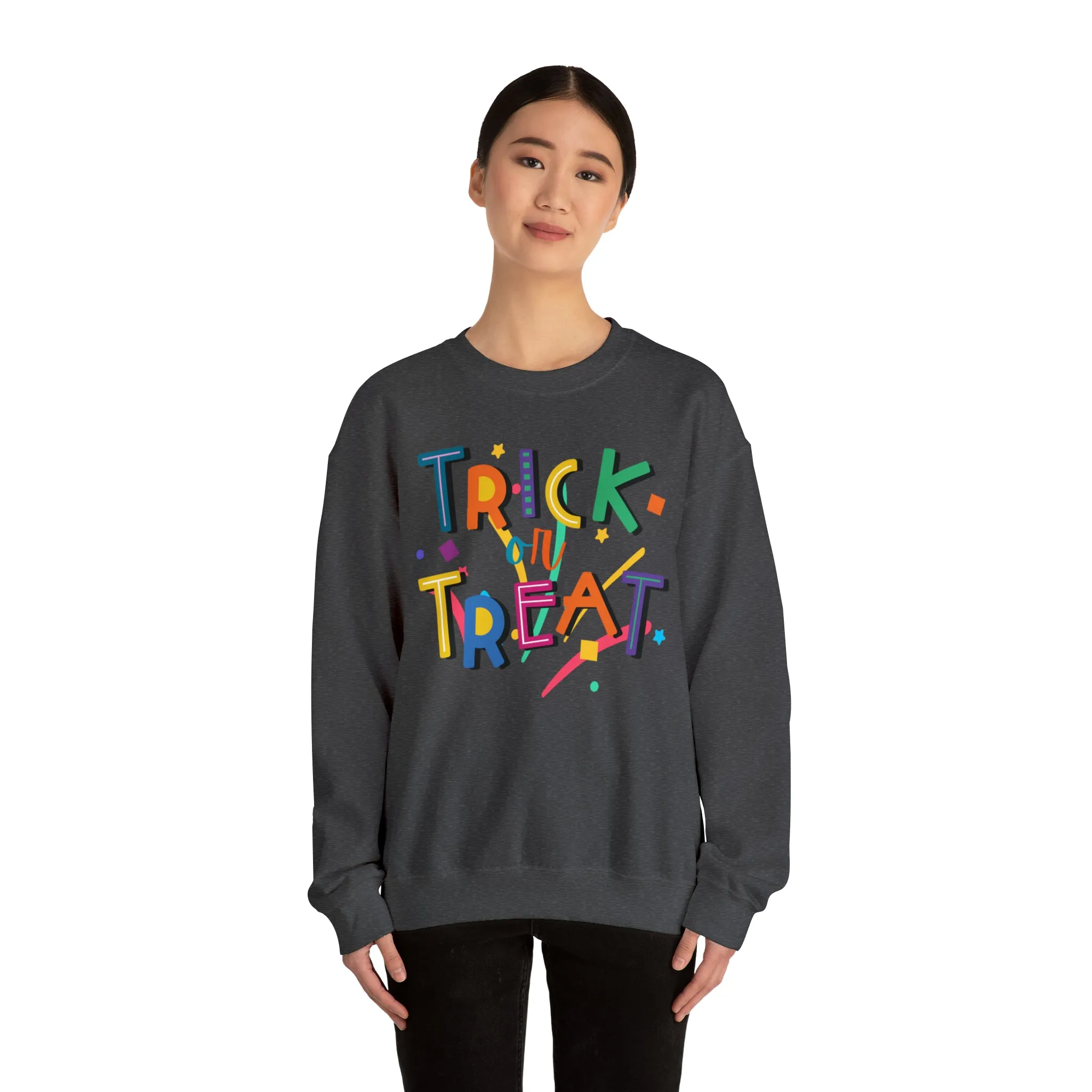 Trick or Treat Halloween Sweatshirt, Halloween Candy Sweatshirt , Funny Halloween Sweatshirt, Sweet Fall Unisex Heavy Blend