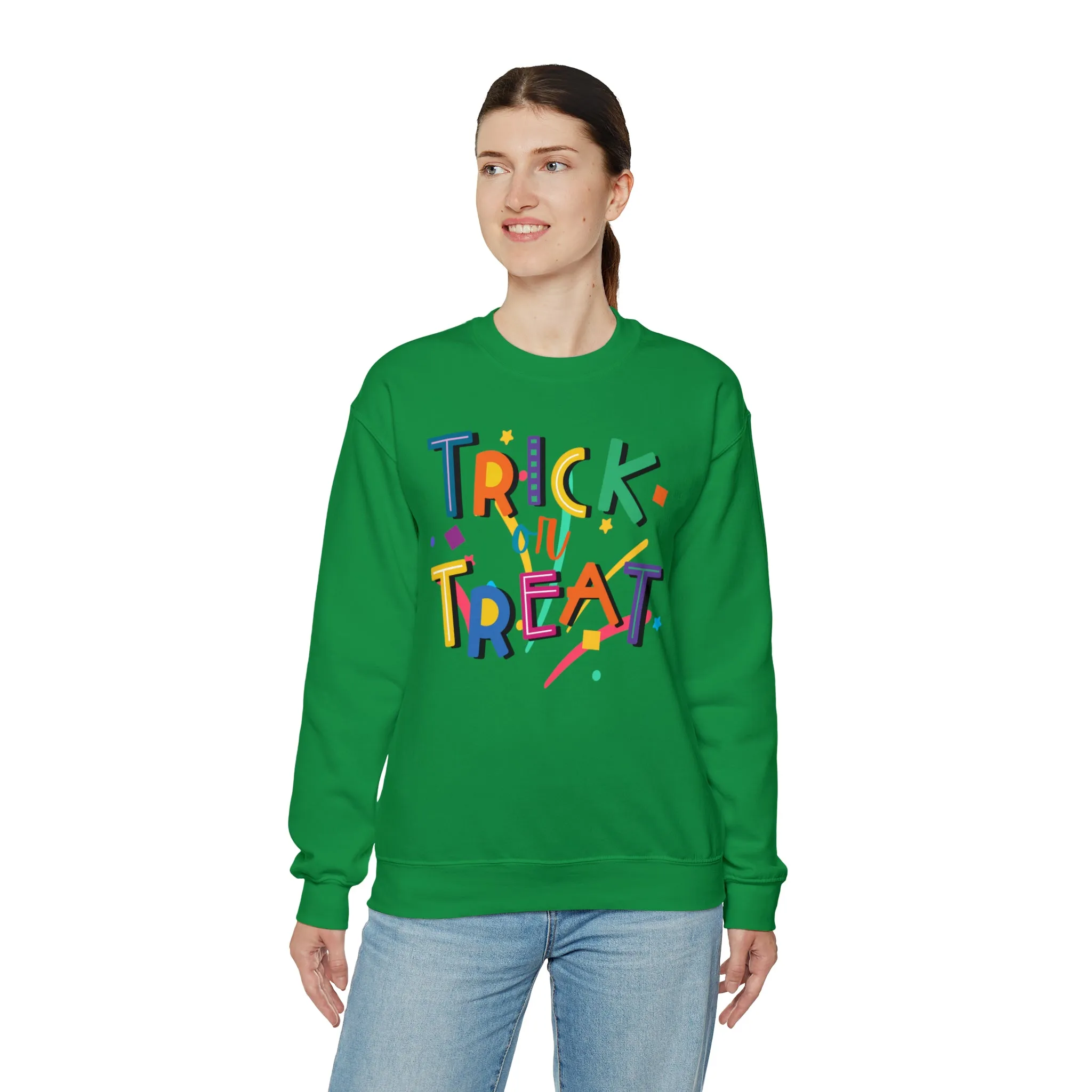 Trick or Treat Halloween Sweatshirt, Halloween Candy Sweatshirt , Funny Halloween Sweatshirt, Sweet Fall Unisex Heavy Blend