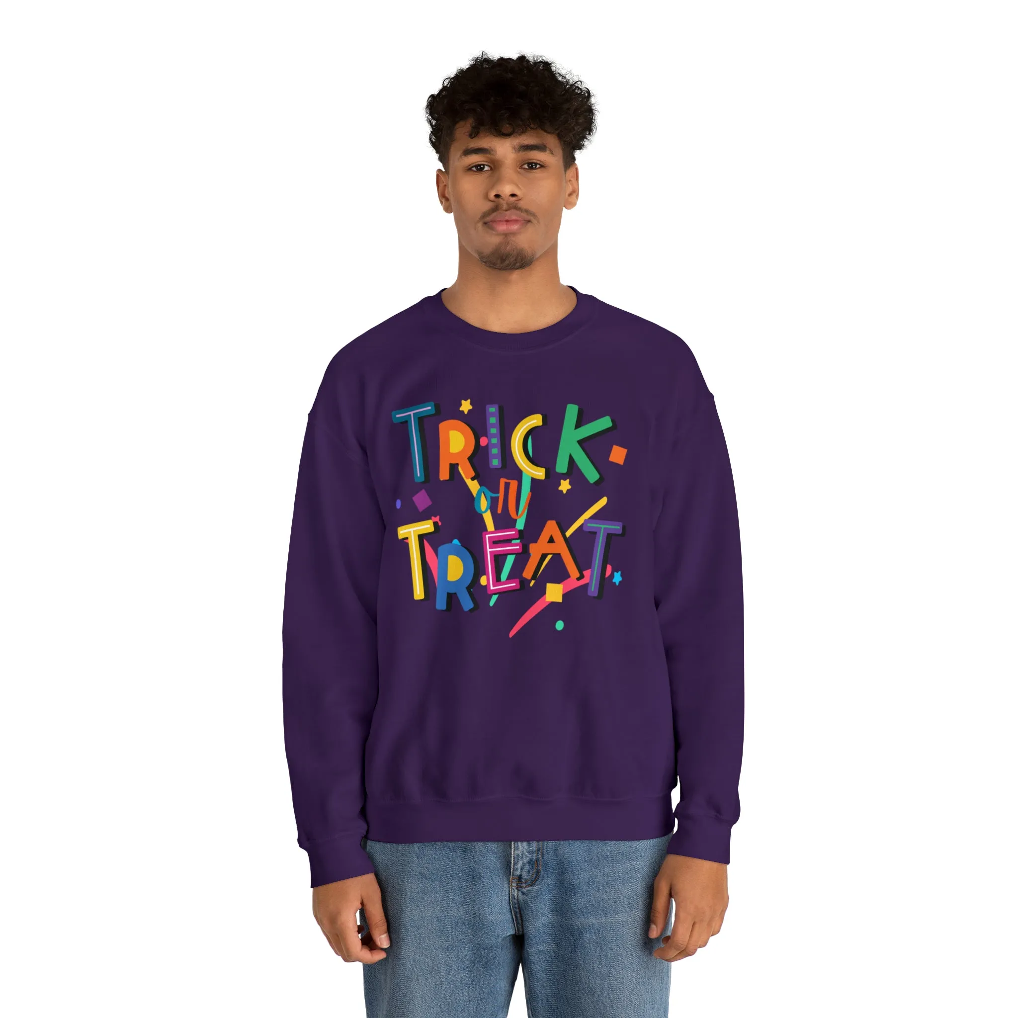 Trick or Treat Halloween Sweatshirt, Halloween Candy Sweatshirt , Funny Halloween Sweatshirt, Sweet Fall Unisex Heavy Blend