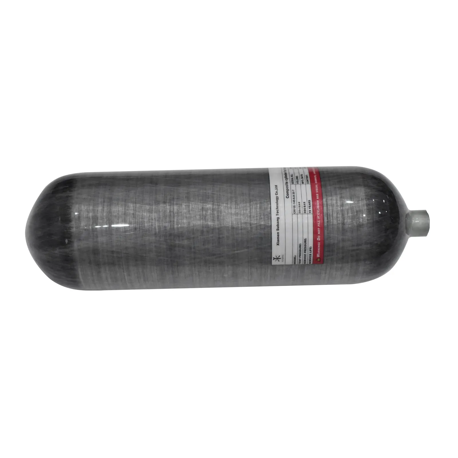 TUXING 6.8L Carbon Fiber HPA Tank, 4500Psi PCP Air Tank Gas Cylinder Scuba Diving Tank for PCP Air Gun Paintball Charging Tank Valve Gauge Filling Station