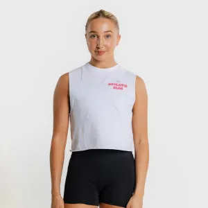 TWL - WOMEN'S SLASH CROP - ATHLETIC CLUB - WHITE