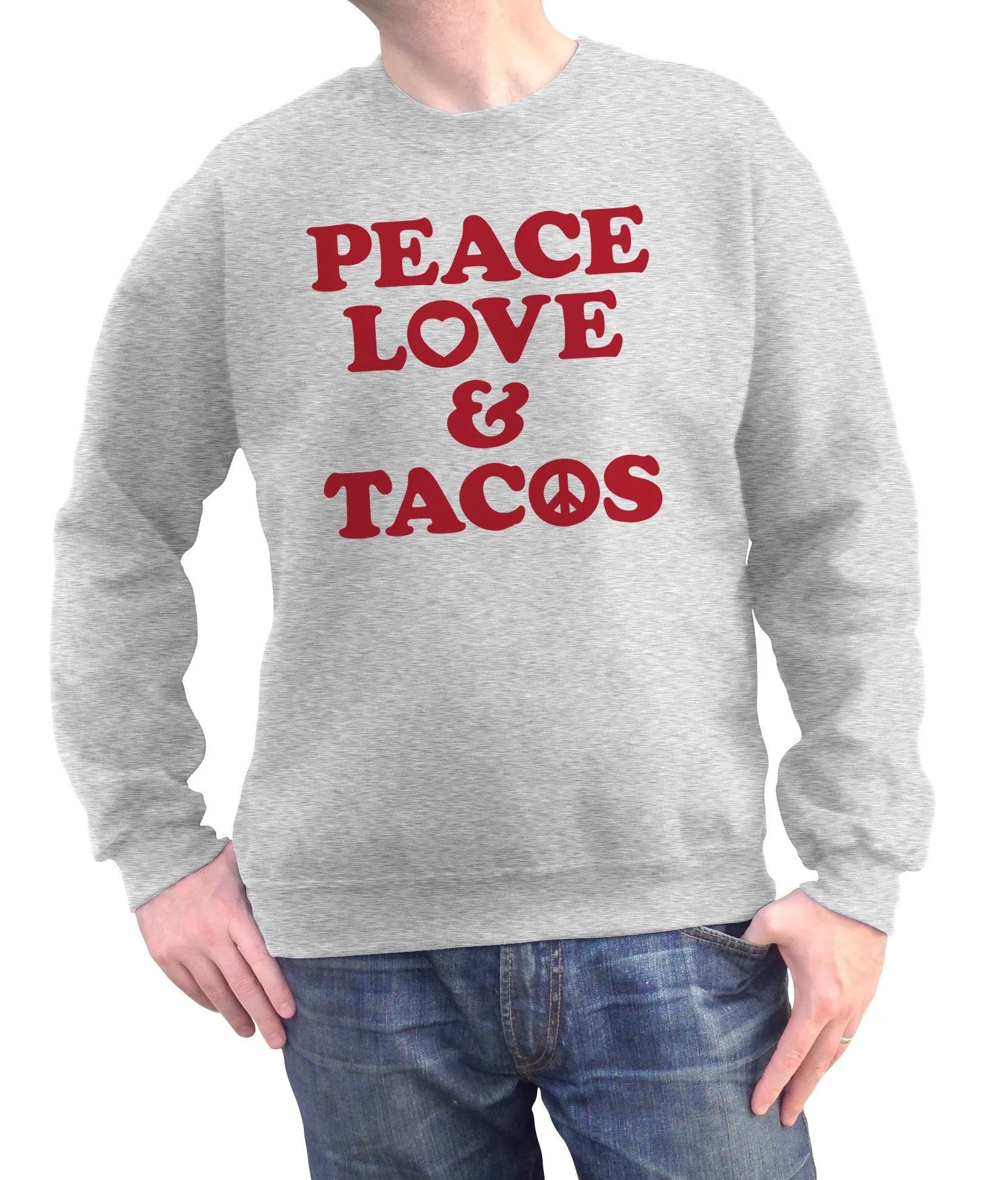 Unisex Peace Love and Tacos Sweatshirt