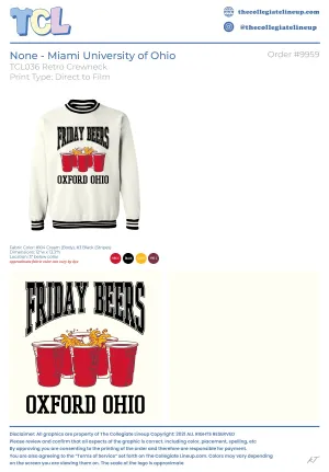 Upcoming Merch Drop Miami University of Ohio #9959 individual shipping
