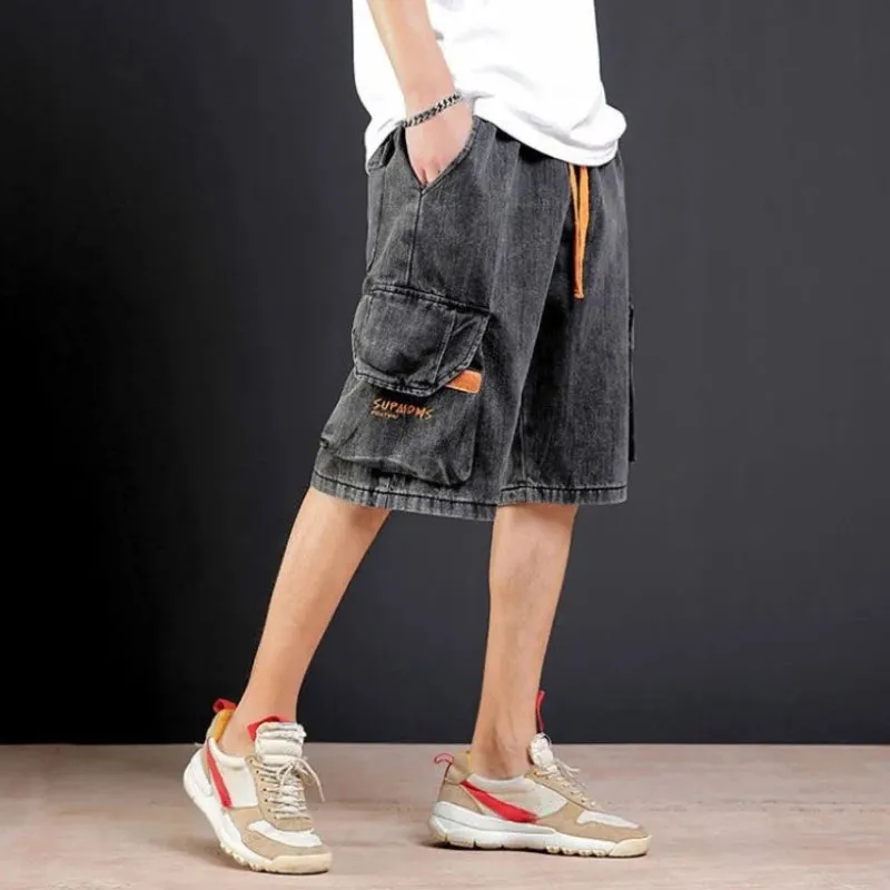 UrbanWear Weite Denim Cargo Shorts