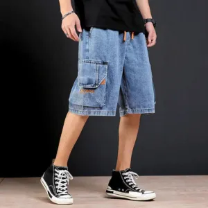 UrbanWear Weite Denim Cargo Shorts
