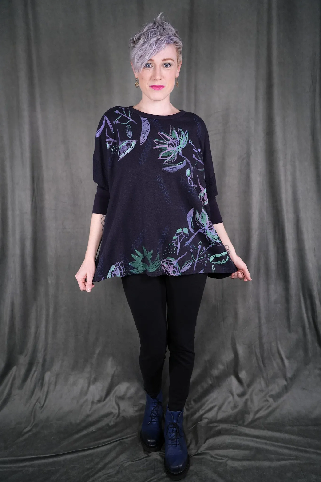 V1723 Hemp Cotton Pullover Aubergine-P
