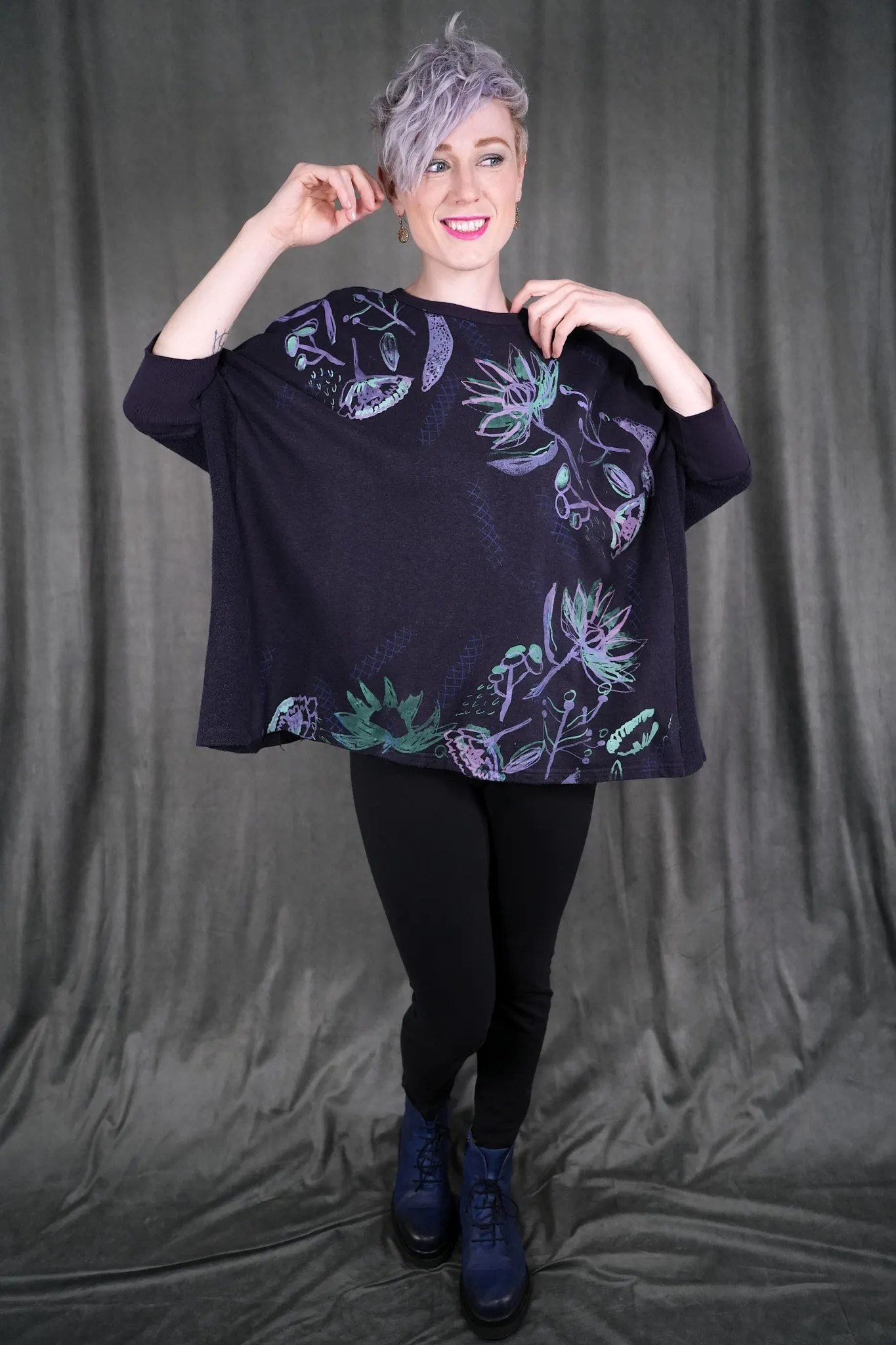 V1723 Hemp Cotton Pullover Aubergine-P