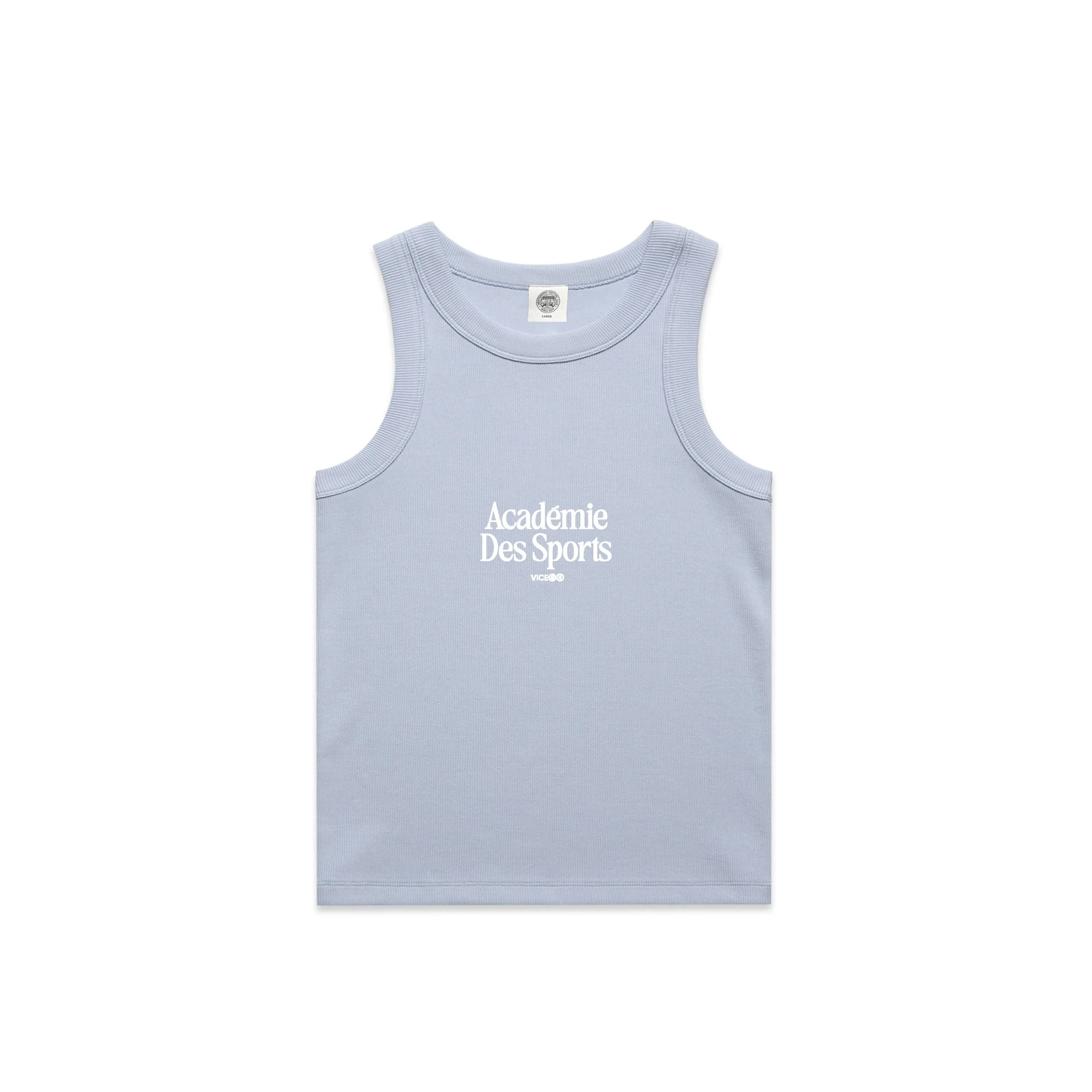 Vice 84 WMNS Organic Embroidered Rib Tank - Powder Blue