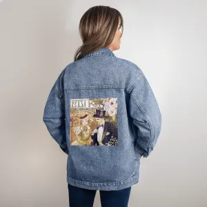 Vintage Couple Flirting Oversized Women's DTG Denim Jacket