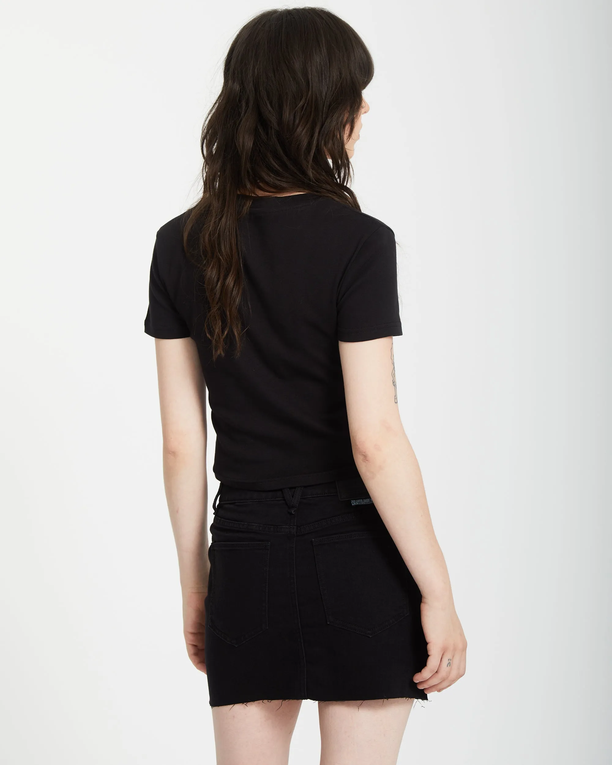 Volcomstone Tight Crop T-shirt - BLACK