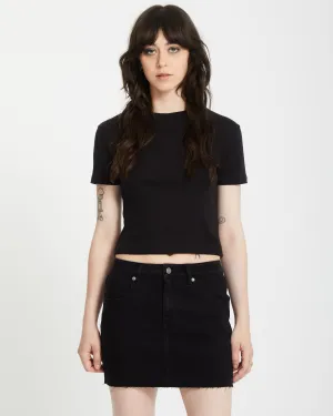 Volcomstone Tight Crop T-shirt - BLACK