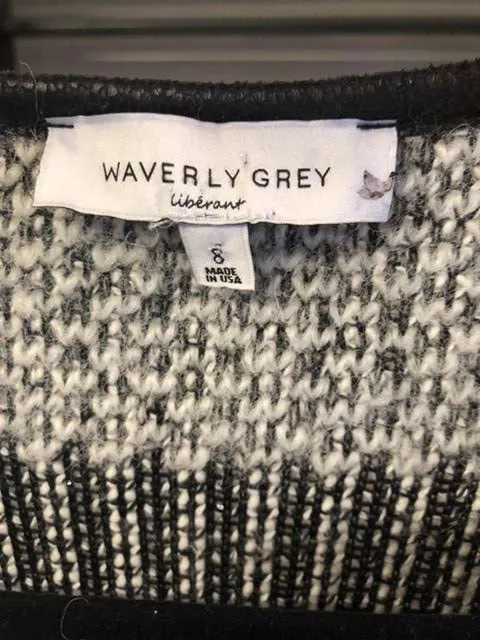 WAVERLY GREY ZIP UP, size 8  #3081