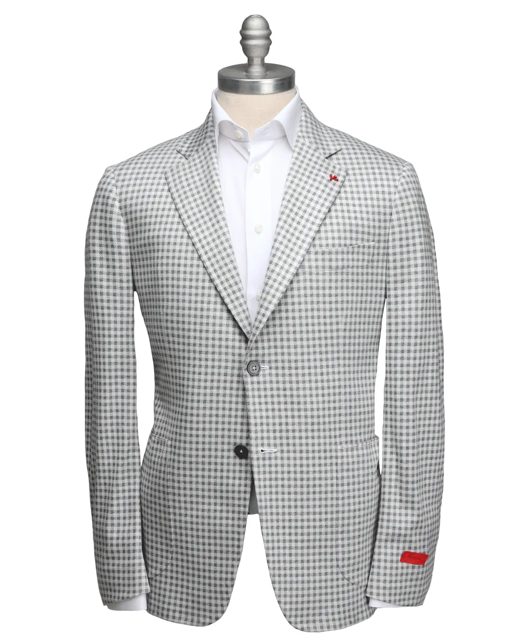 White and Grey Checkered Sportcoat